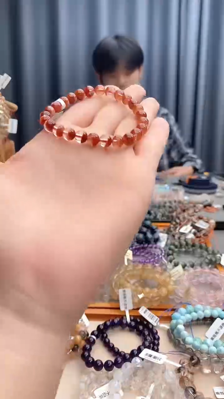 水晶手链未镶嵌兔毛