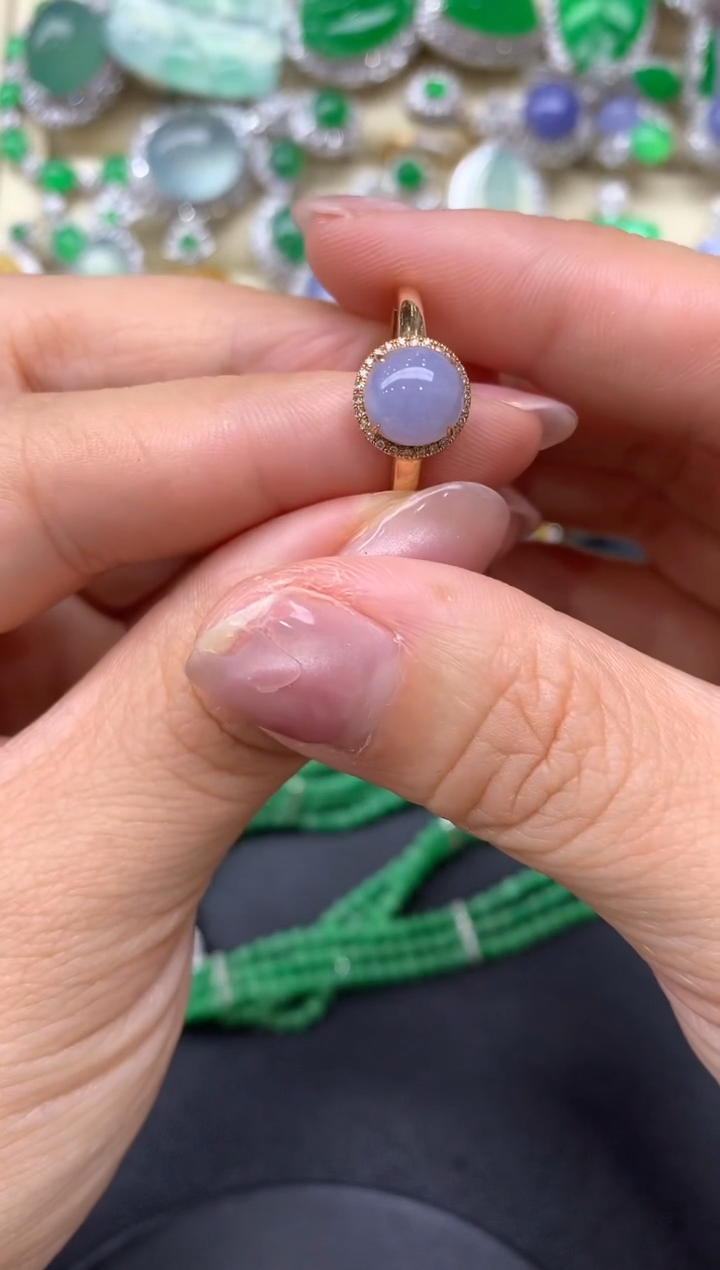 【闪购商品】翡翠戒指18K金镶嵌70中国好珍宝