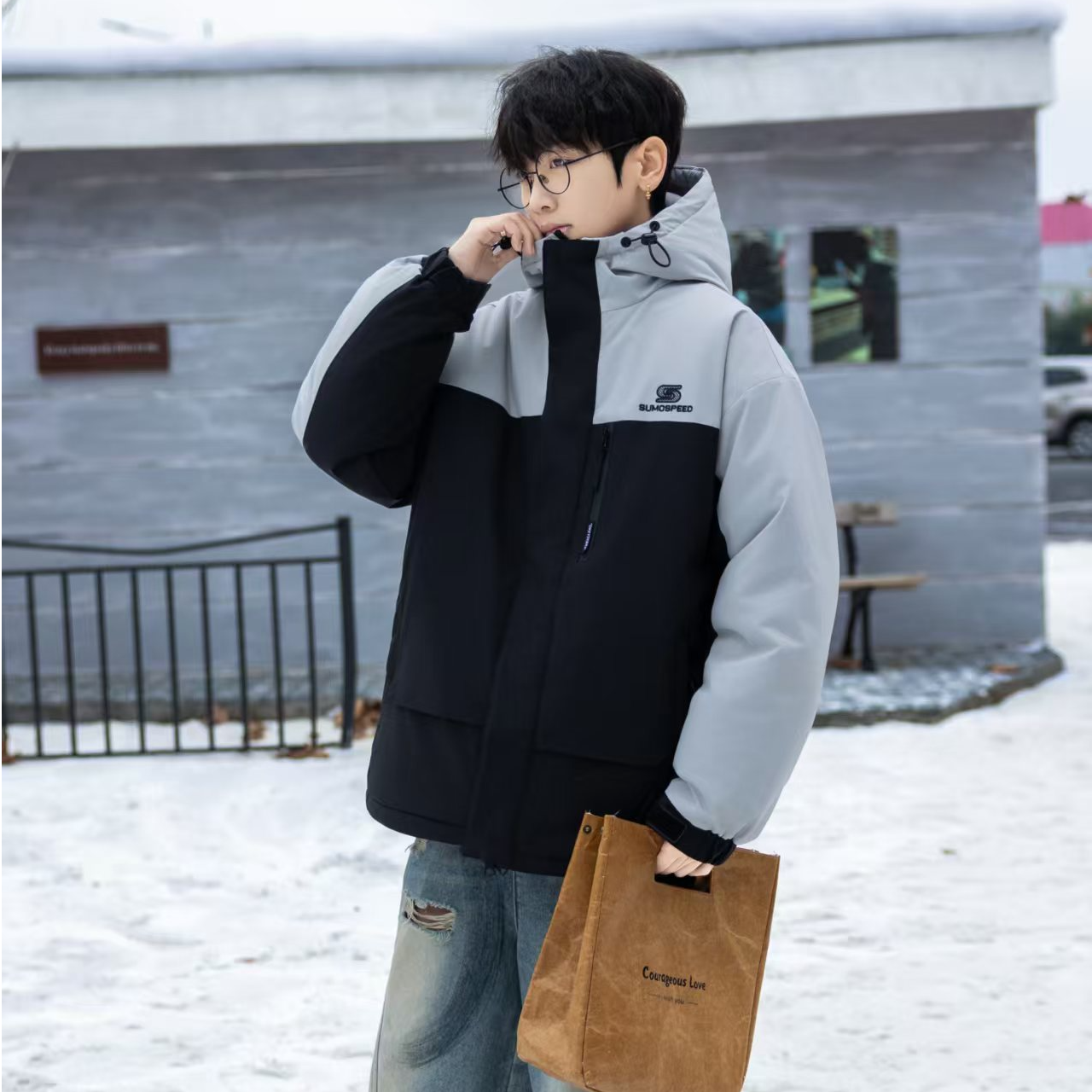 XA132羽绒服中大童三合一可拆卸90白鸭绒休闲保暖羽绒服