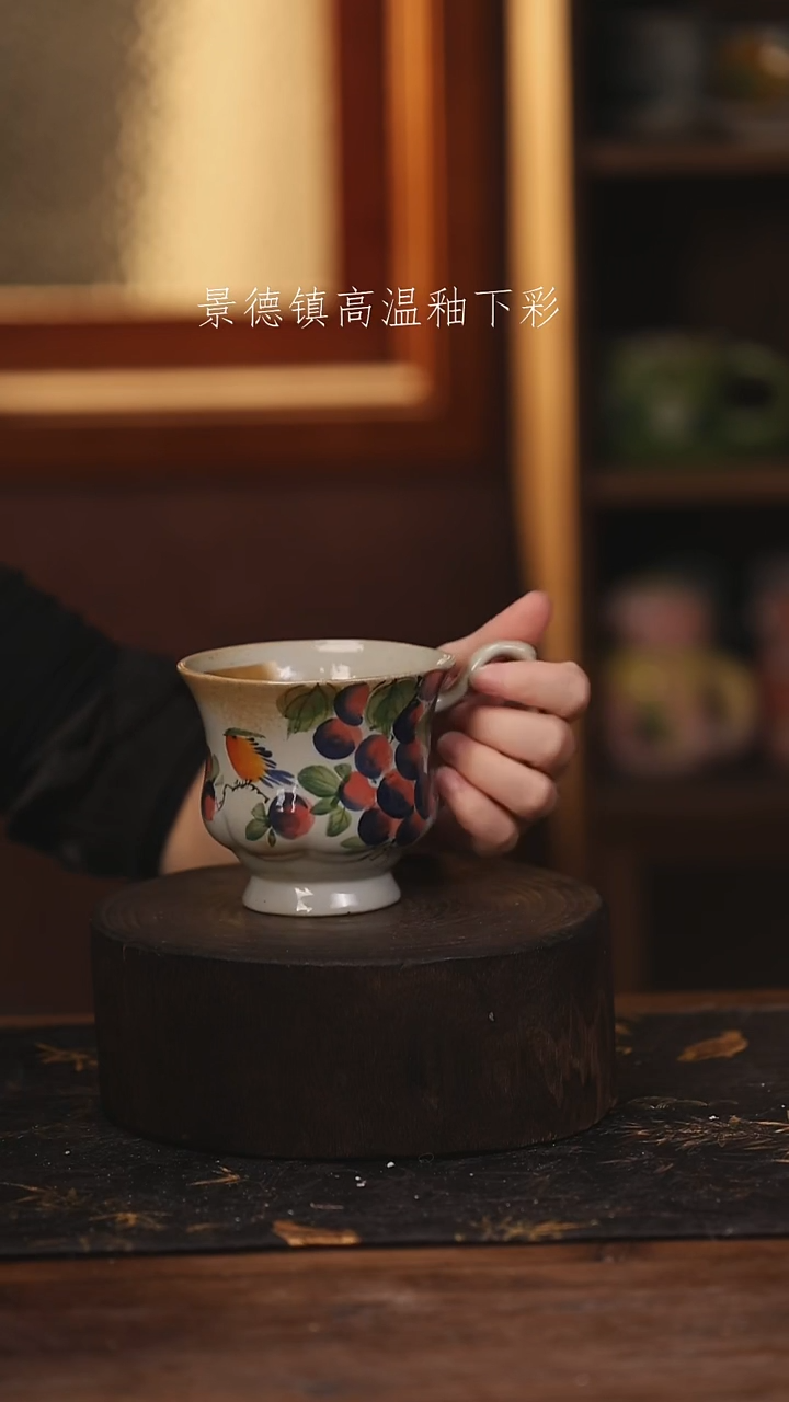 陶瓷景德镇高温釉下手绘陶瓷@L293@