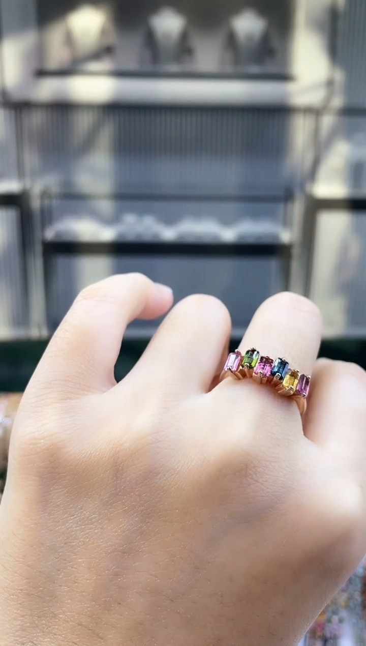 银S925镶嵌戒指碧玺66666666