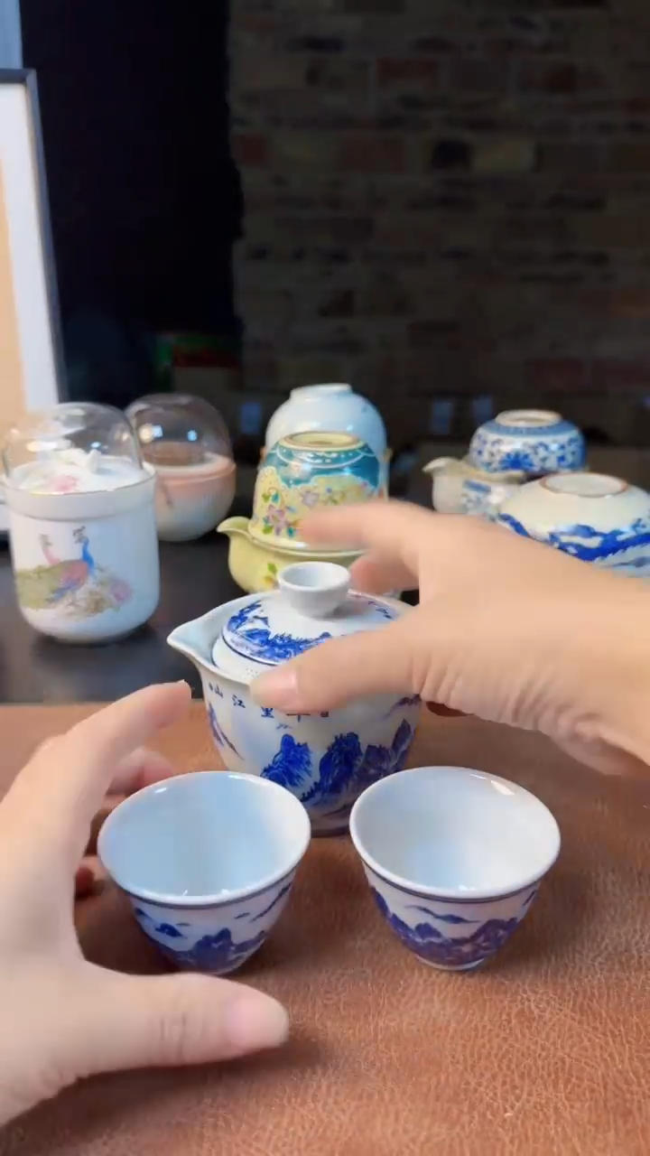 【闪购商品】杯德化白瓷，快客茶具