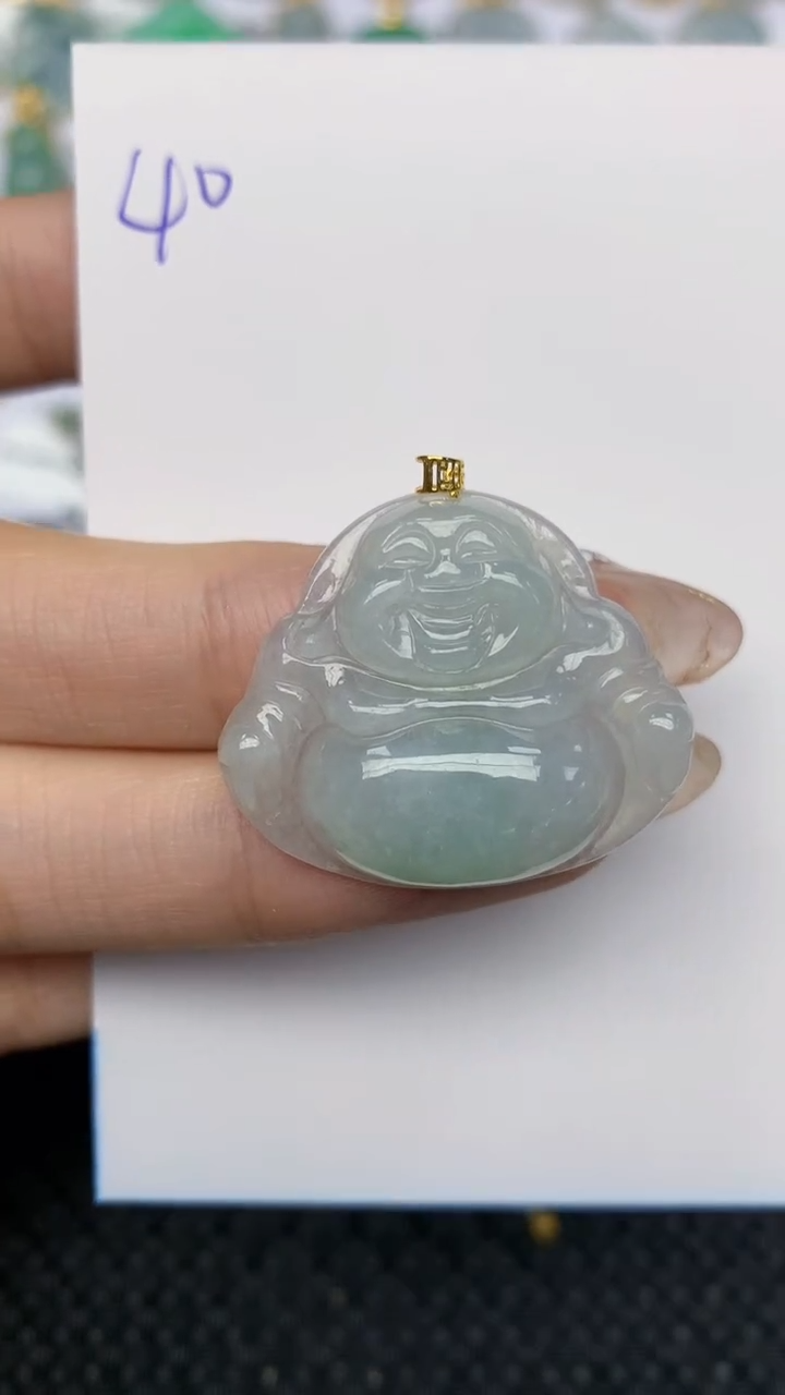 【闪购商品】翡翠颈饰18K金镶嵌天然翡翠A货