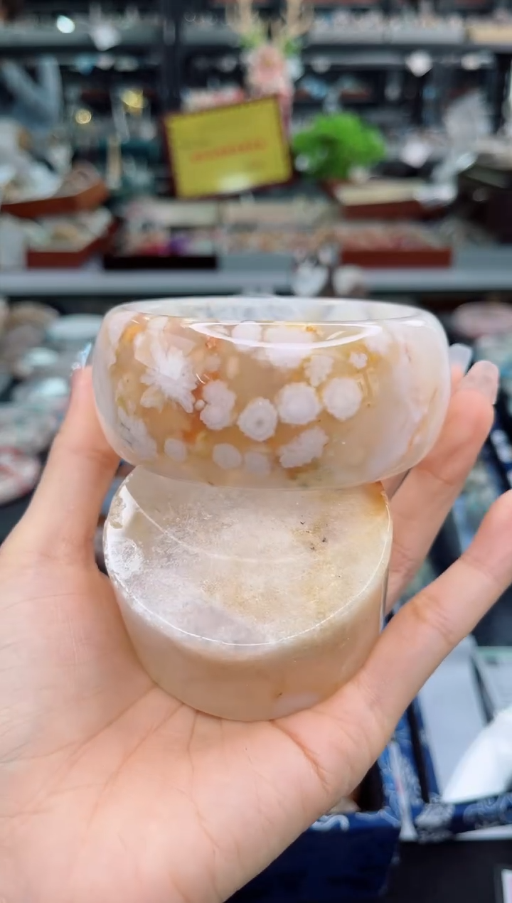 【闪购商品】石英质玉手镯未镶嵌66圈口（赠品镯心）S9062