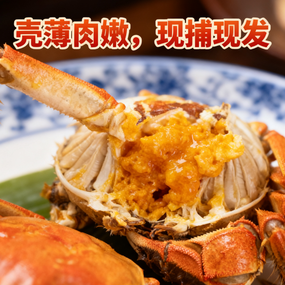 【活蟹】大闸蟹公4.3-4.0 母3.3-3.0两 加2只到手十只 顺丰京东包邮