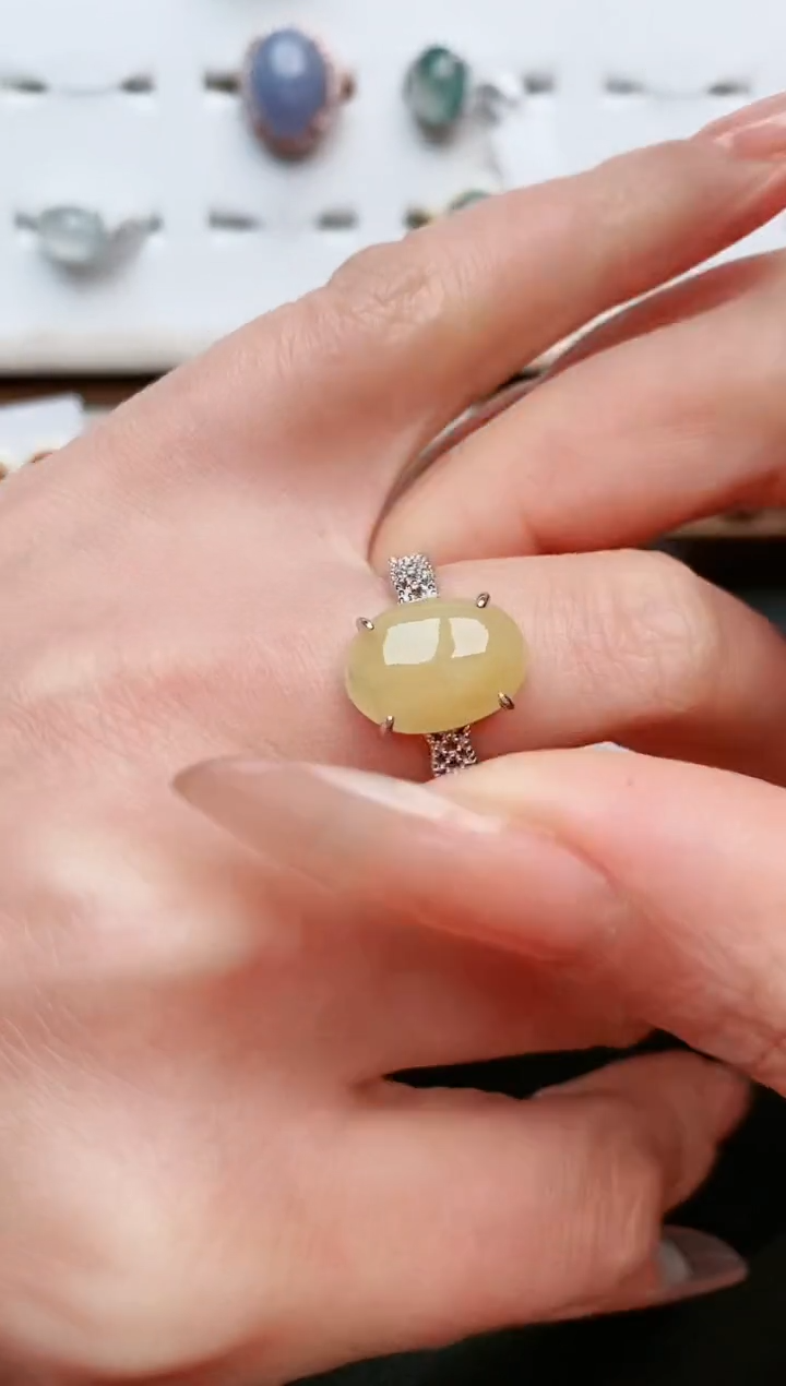 【闪购商品】翡翠戒指银S925镶嵌....