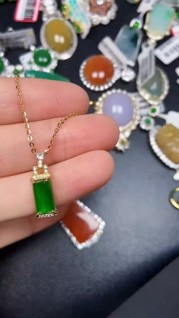 银S925镶嵌戒指翡翠3390