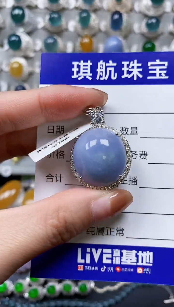 【闪购商品】翡翠颈饰银S925镶嵌0831
