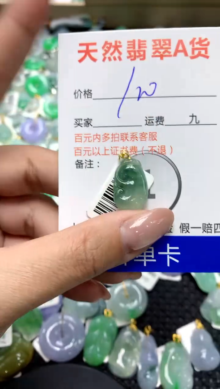 【闪购商品】翡翠颈饰18K金镶嵌111111111