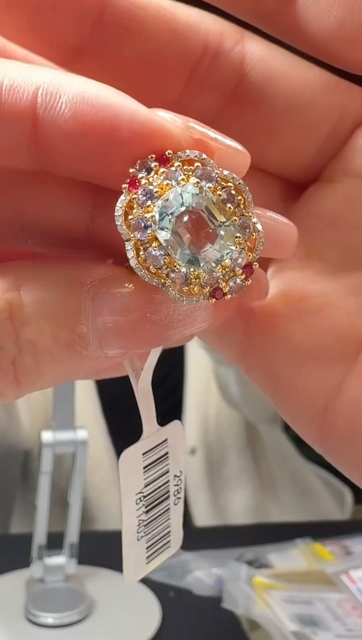 未镶嵌戒圈海蓝宝石4.21ct