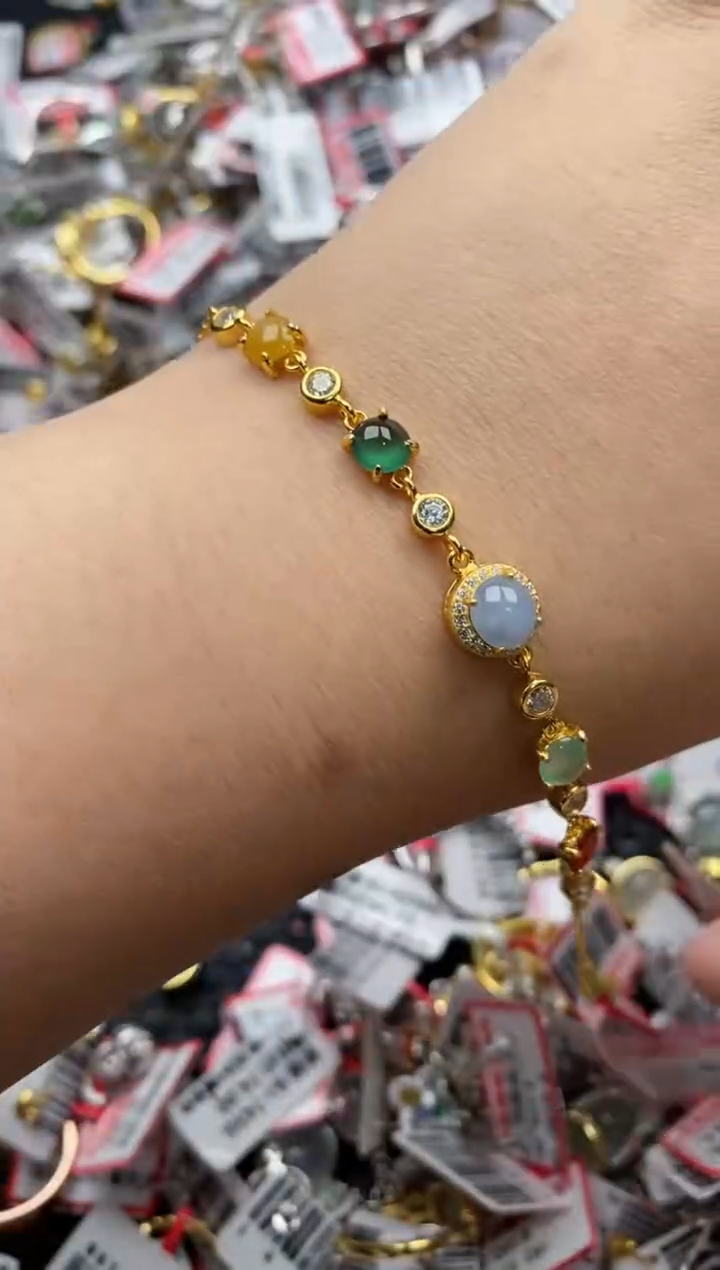 【闪购商品】翡翠戒指银S925镶嵌77777---5