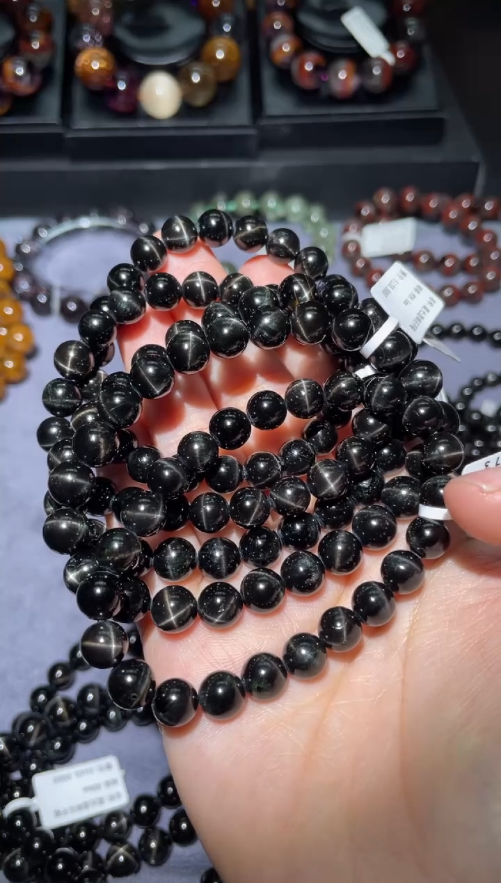 【闪购商品】辉石手链未镶嵌透辉石单圈8mm多样性发其一