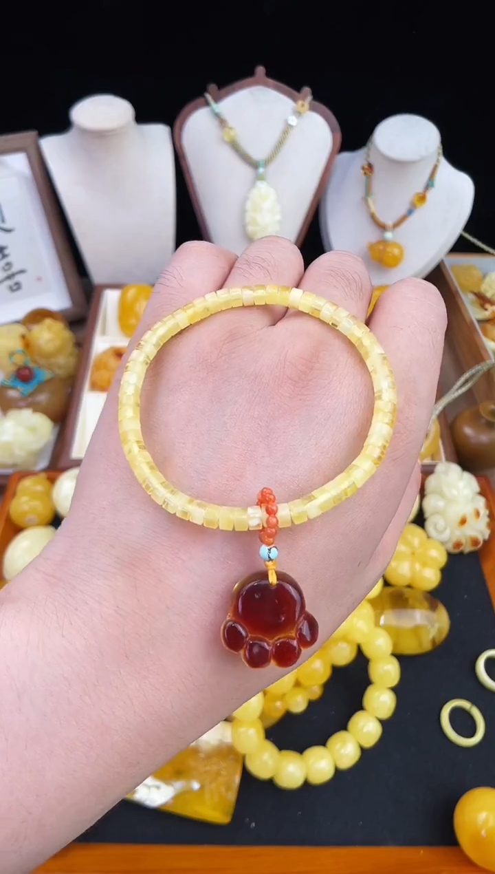 琥珀未镶嵌珠宝奇石柒月