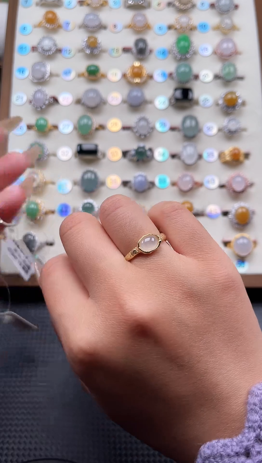 【闪购商品】翡翠戒指银S925镶嵌天然A货翡翠戒指