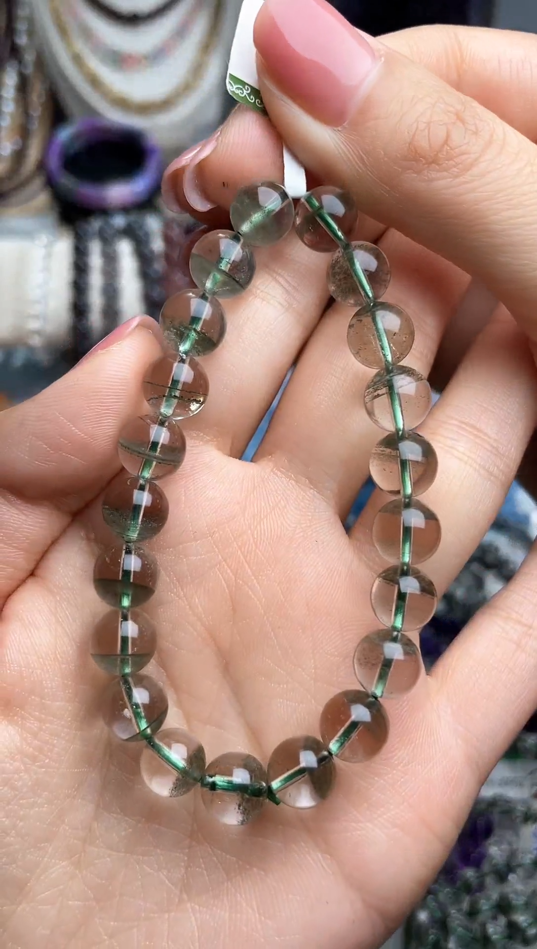 【闪购商品】水晶手链未镶嵌9-10mm绿幽灵手链