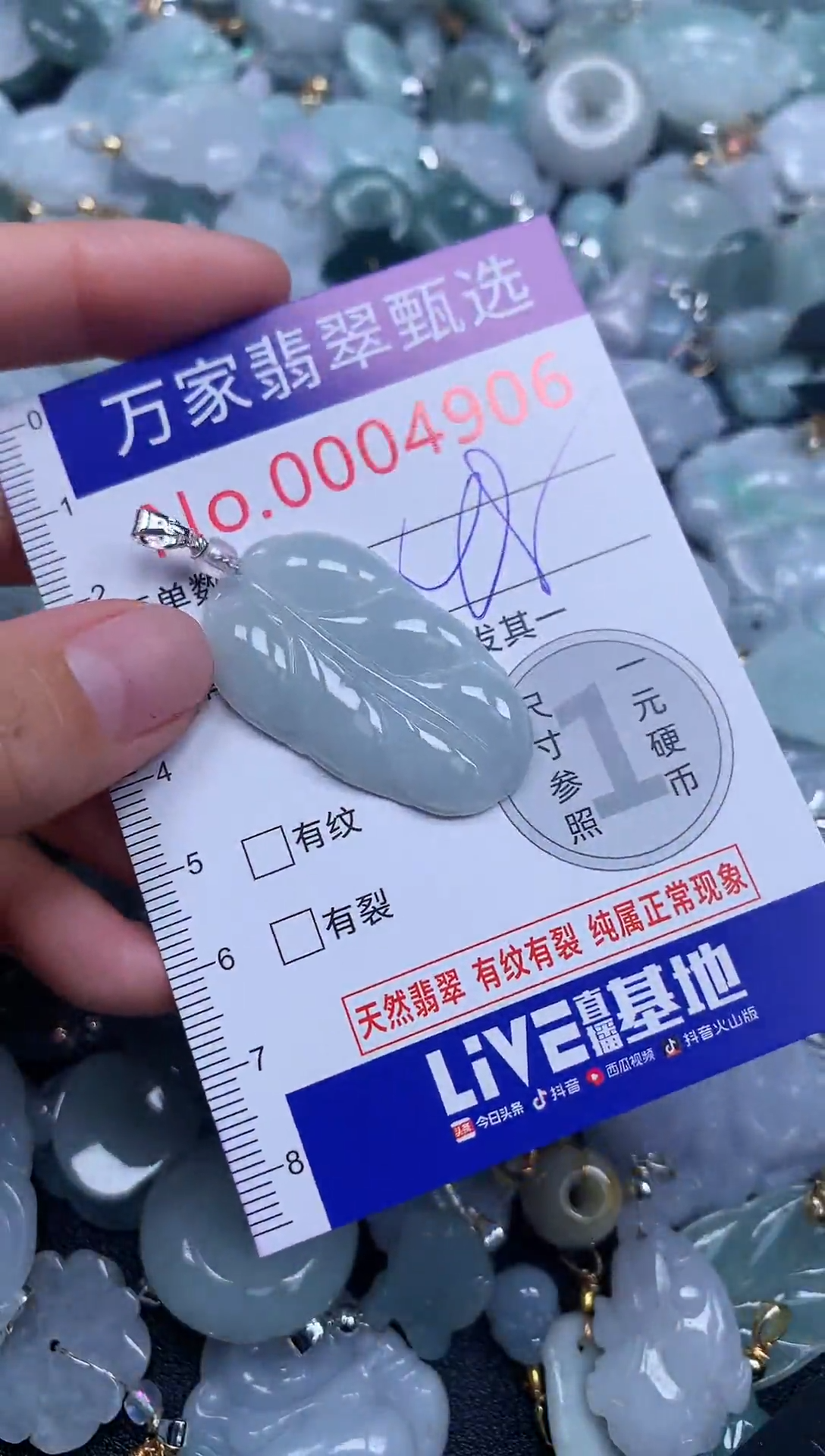 吊坠(不含链)未镶嵌翡翠4906