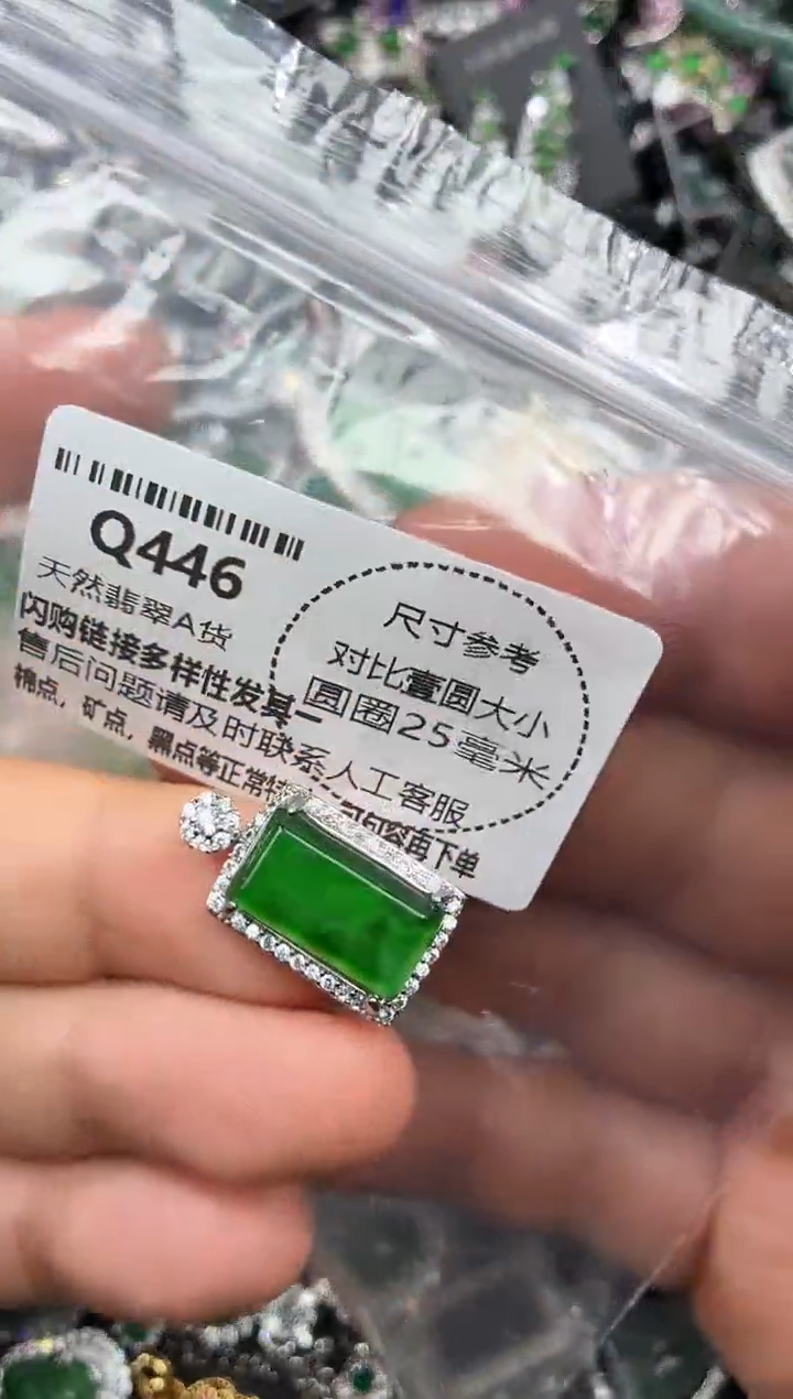 颈饰未镶嵌翡翠Q446吊坠