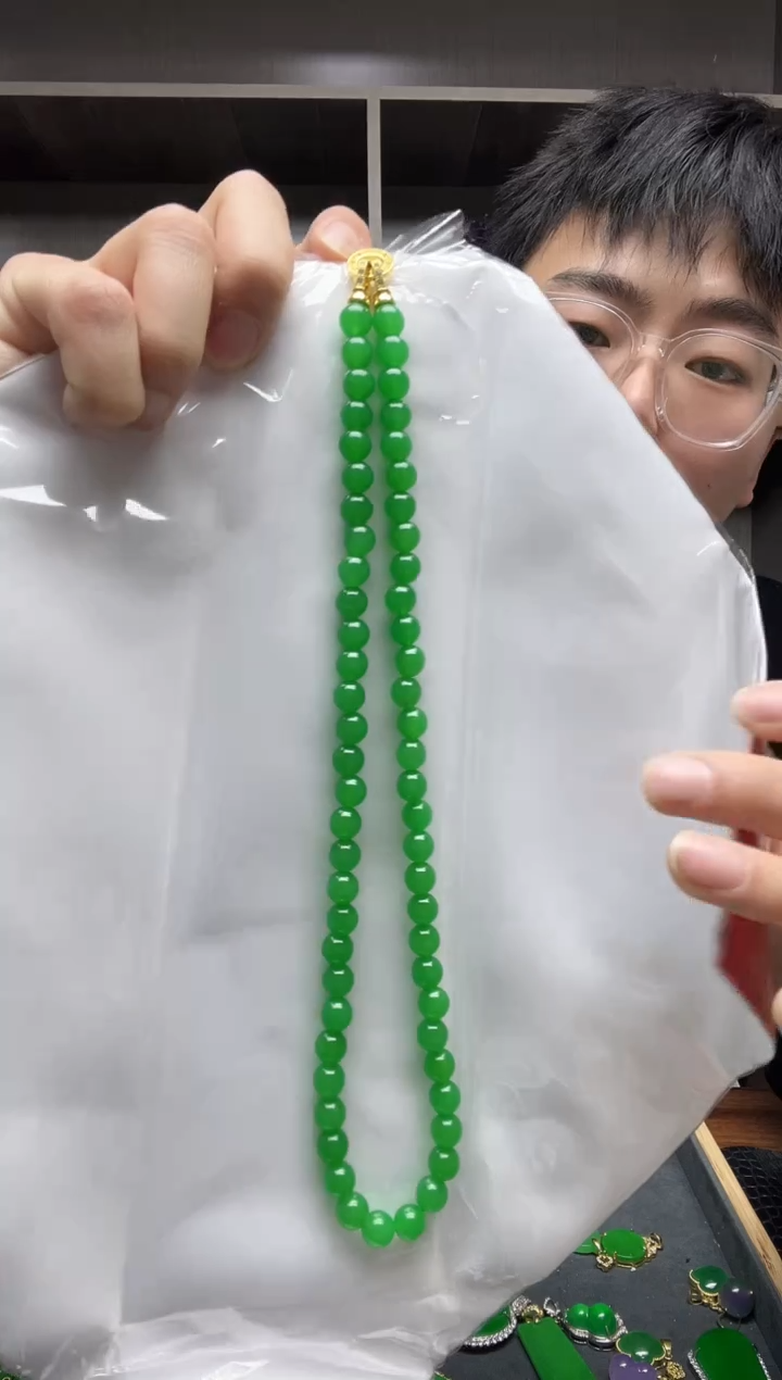 【闪购商品】翡翠项链14K金镶嵌项链