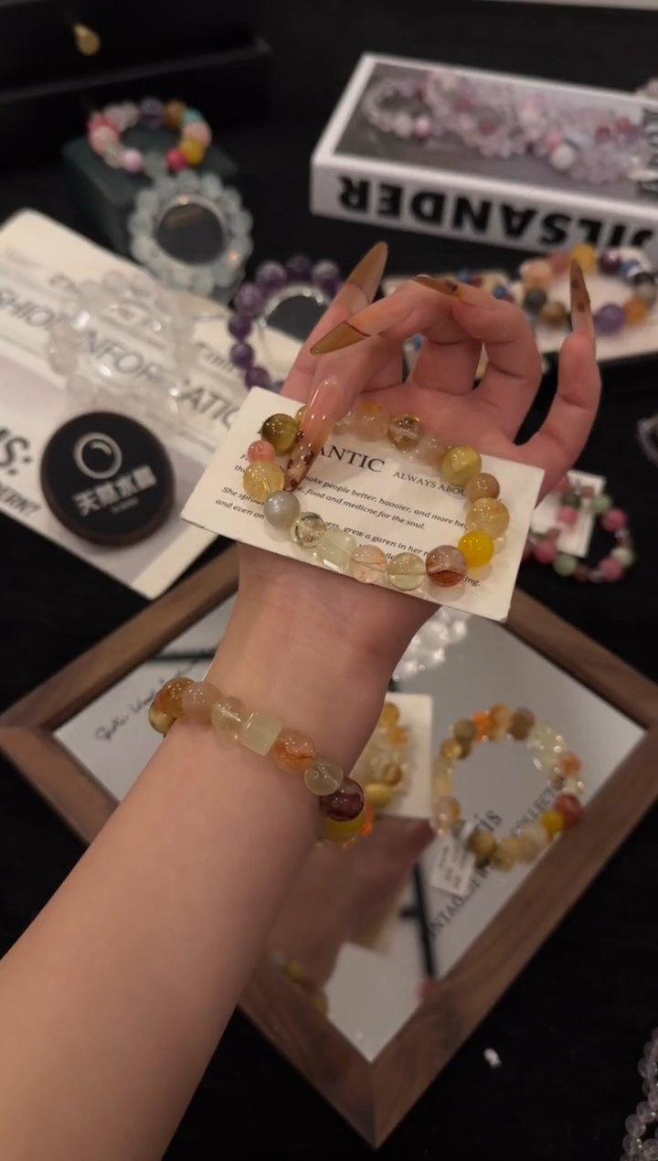 未镶嵌手链水晶财富小富婆x3235