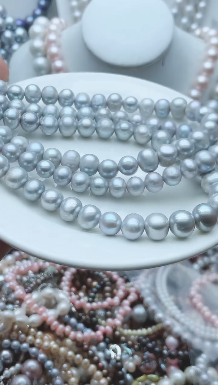 【闪购商品】淡水珍珠颈饰钛钢1