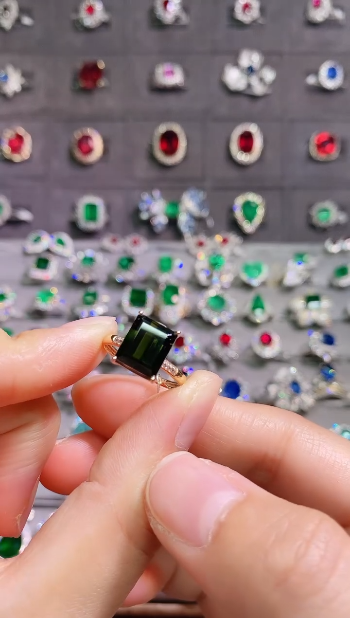 【闪购商品】碧玺18K金戒指18K金镶嵌--