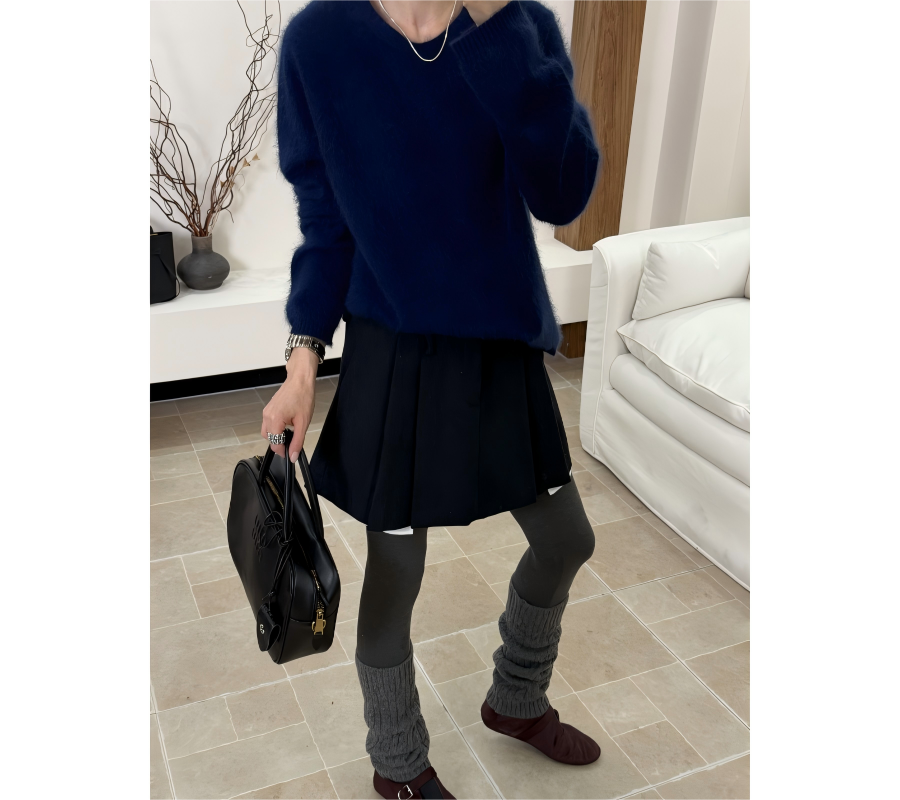 【时髦百褶】秋冬A字显瘦百褶设计感中高腰小个子时尚短裙*09A43