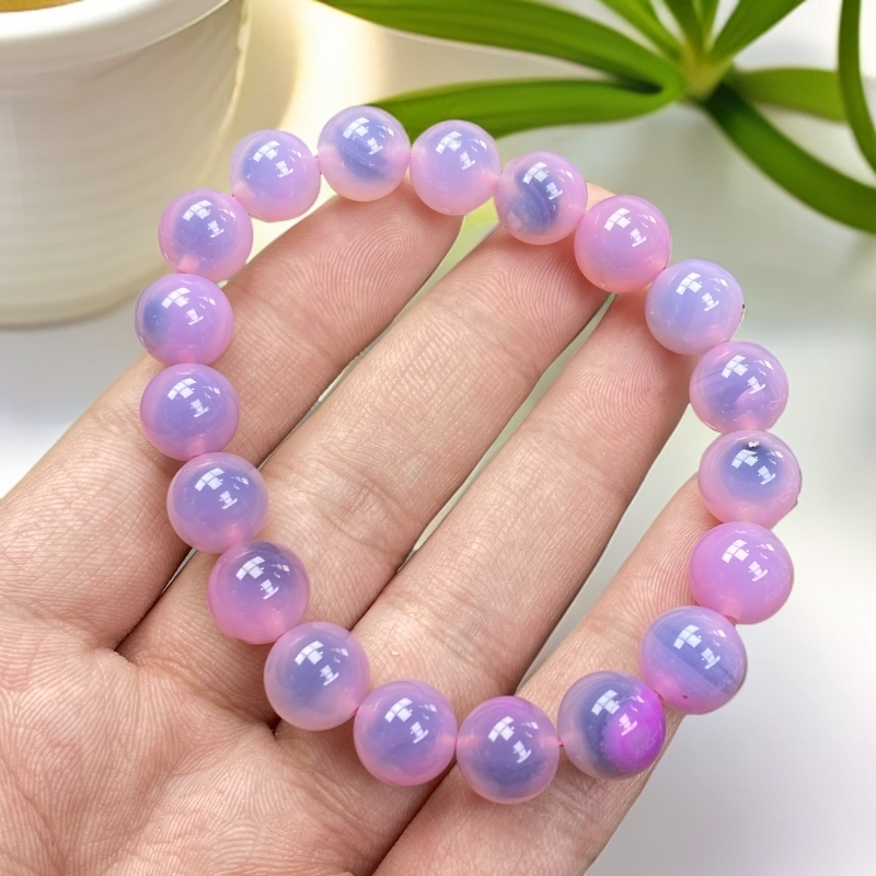 紫糖心玛瑙玉石手串尺寸10mm19颗
