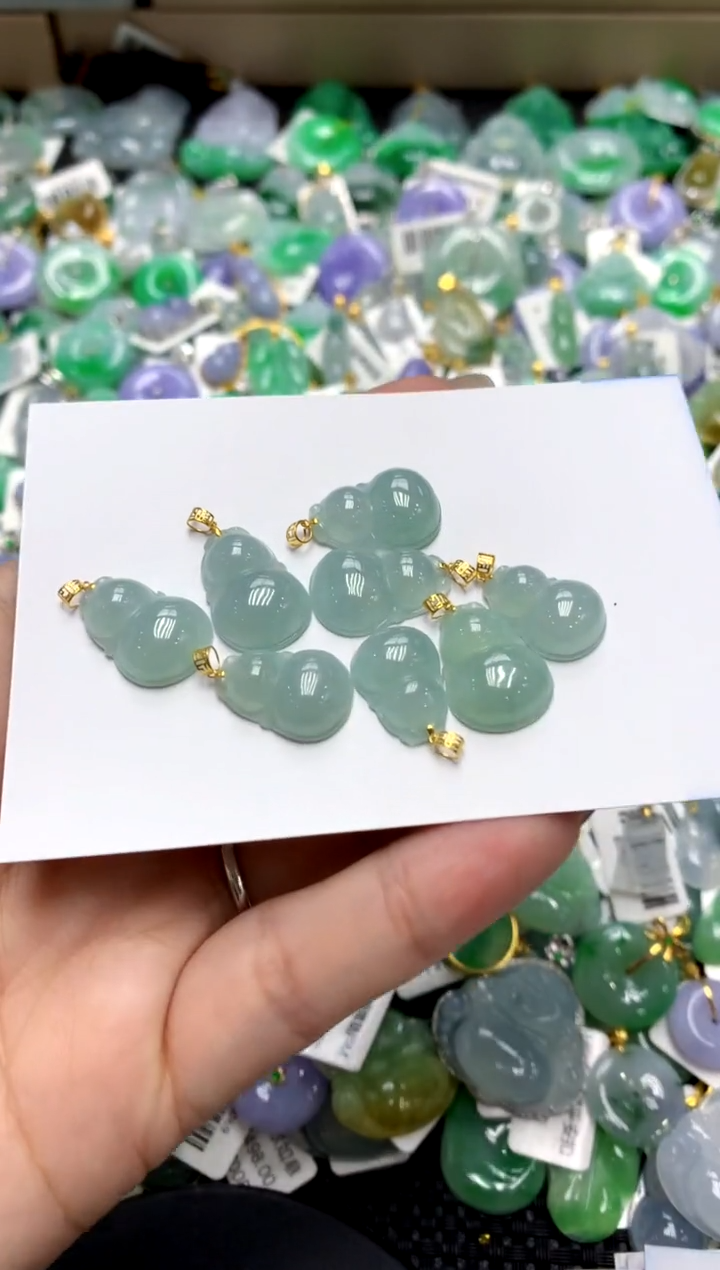 【闪购商品】翡翠颈饰18K金镶嵌11111111（多样性发其一）