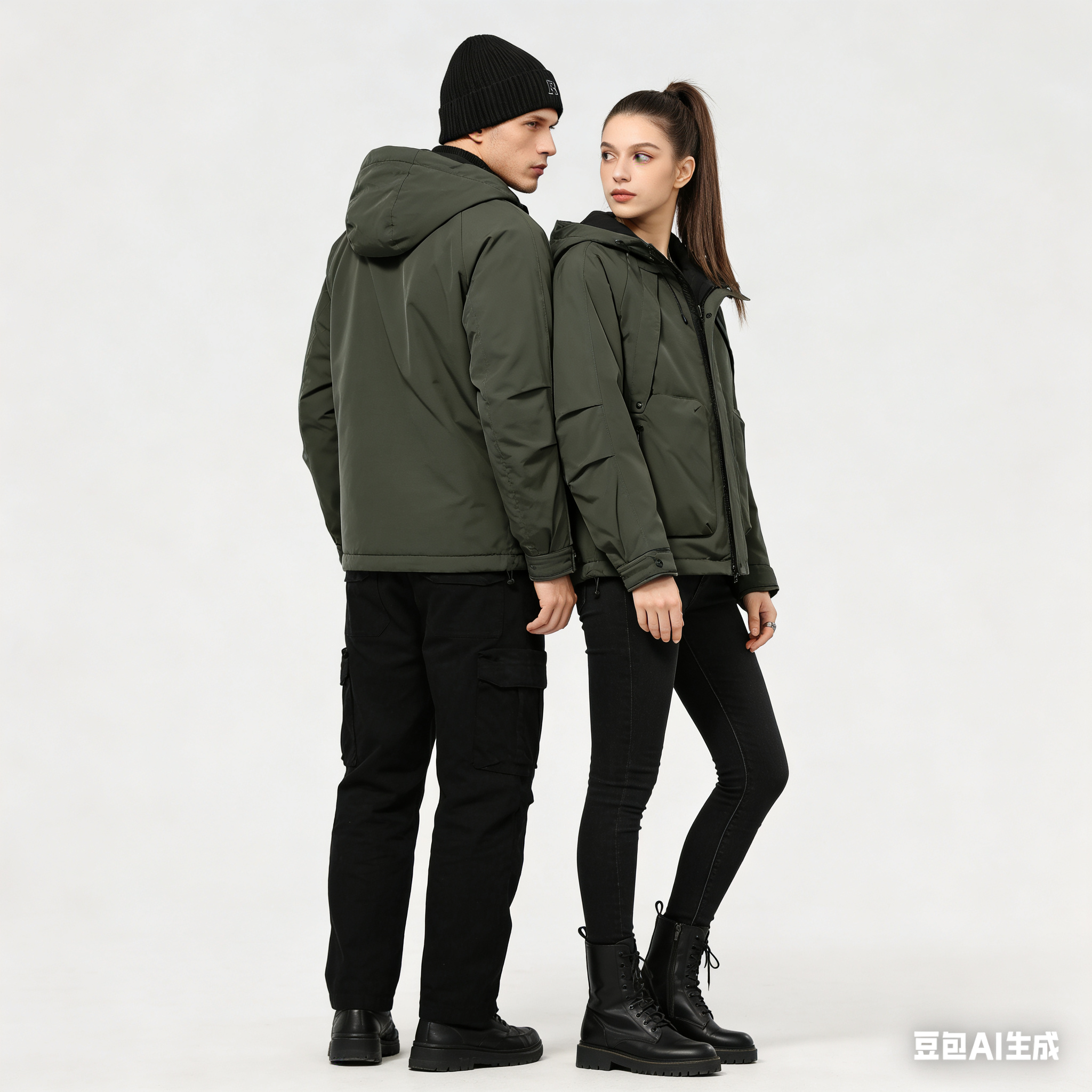 0020#冬季三防夹棉夹克时尚潮流棉服厚款保暖外穿宽松加厚男士