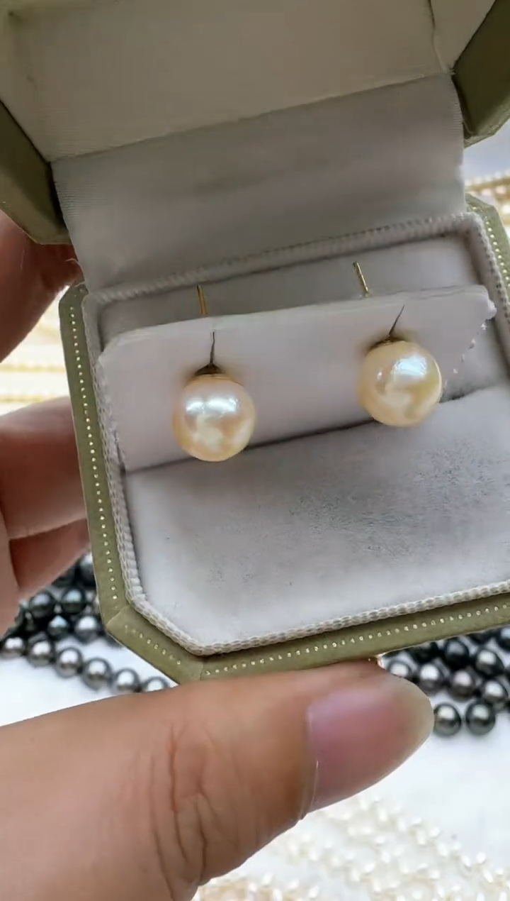 【闪购商品】海水珍珠耳饰18K金镶嵌清货