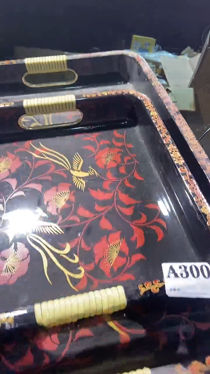 中古美术工艺品300红木盘子