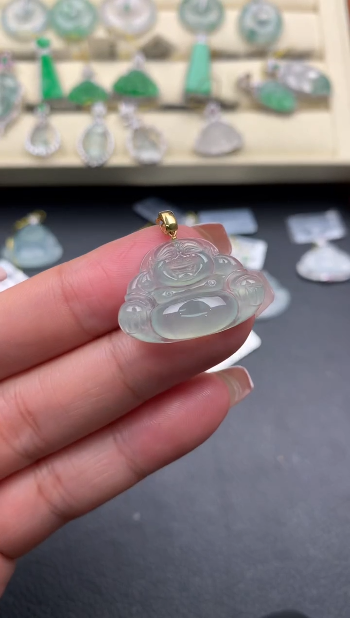 【闪购商品】翡翠颈饰18K金镶嵌D583.....