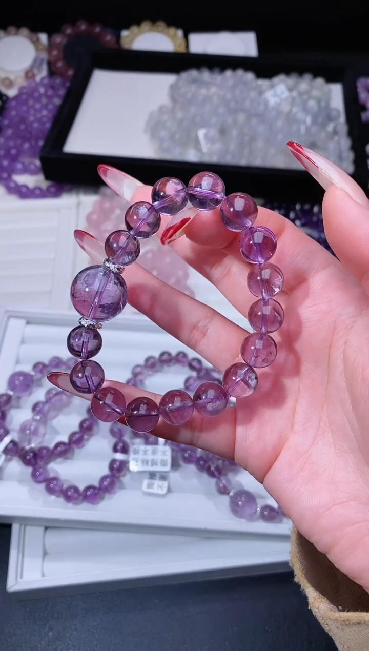 【闪购商品】水晶手链合金113.17巴西紫水晶手串 多样性发其一