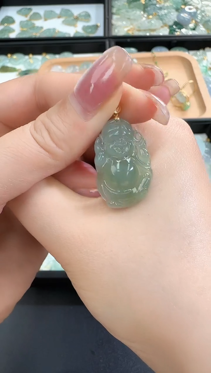 【闪购商品】翡翠颈饰18K金镶嵌25021187