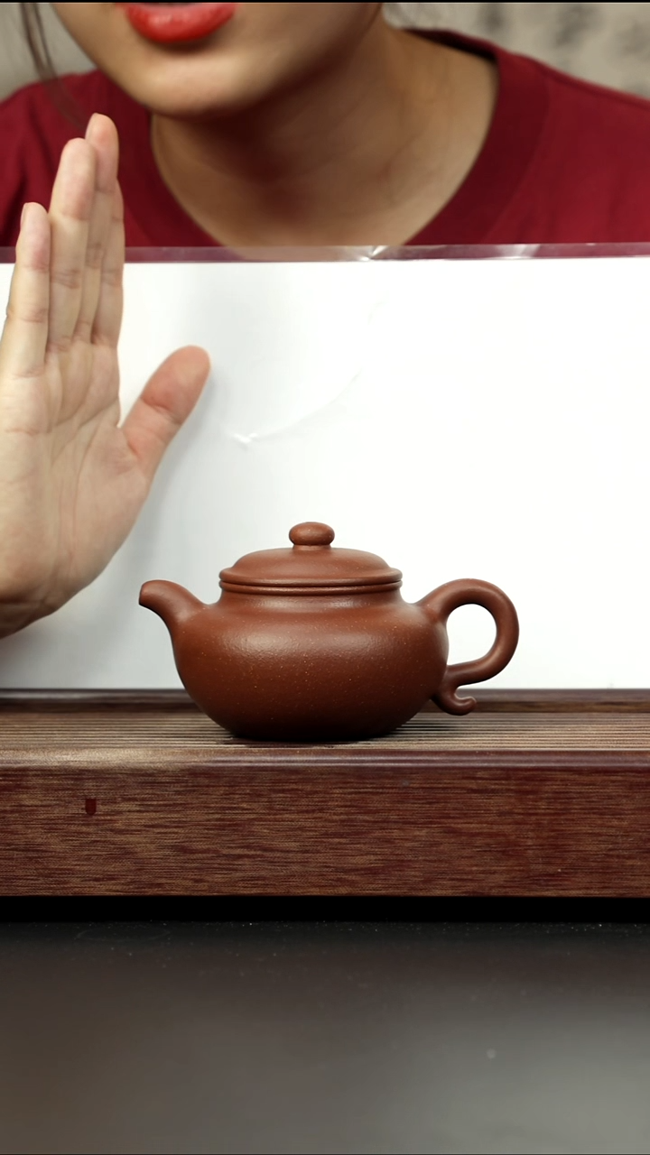 紫砂茶壶红降坡仿古