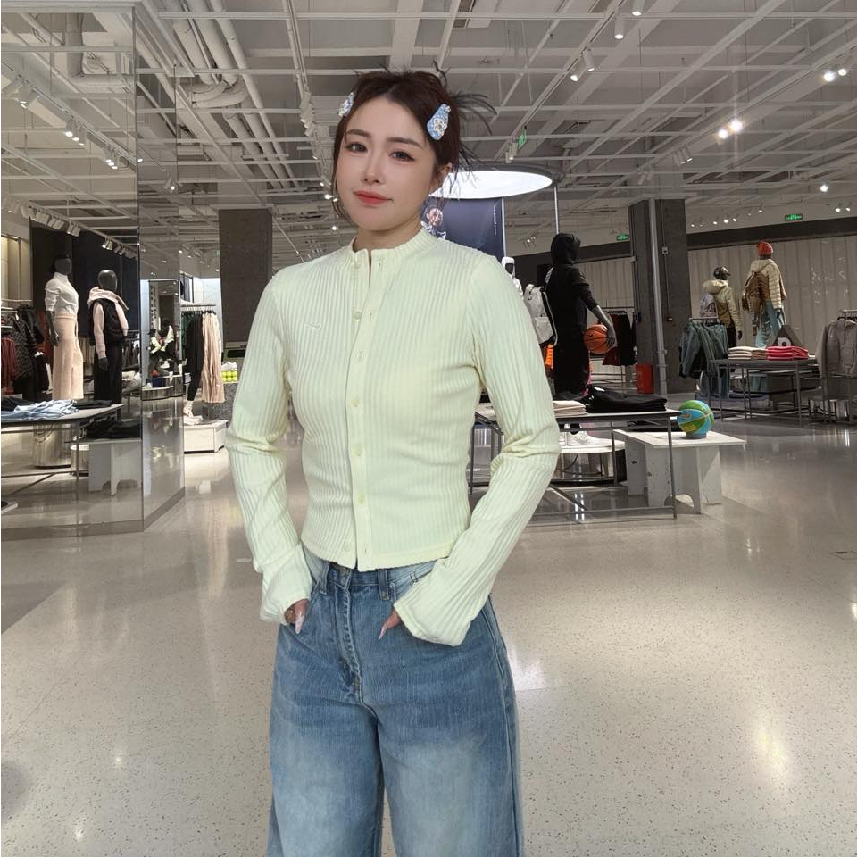 【滔搏联动】耐克AS W NSW CHILL KNT WIDE RIBCA长袖T恤IF0235-744