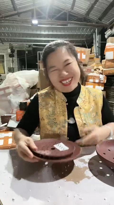 陶夜**云5555大瑕疵紫砂蒸片一大一小