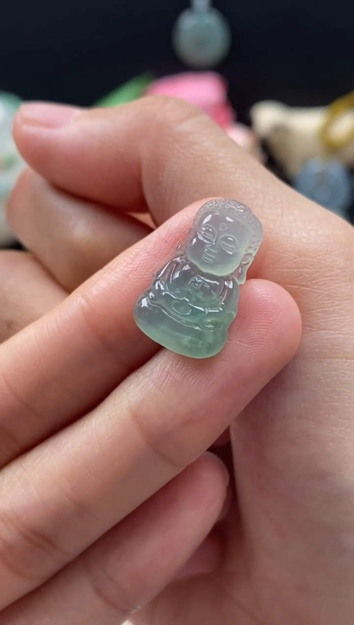 【闪购商品】翡翠颈饰未镶嵌翡翠冰晴宝宝佛