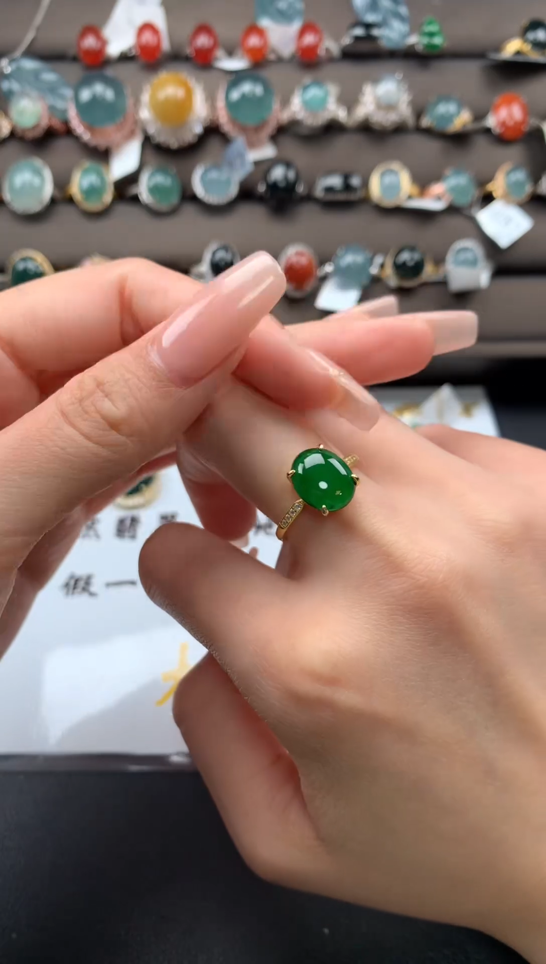 【闪购商品】翡翠戒指银S925镶嵌3213213123