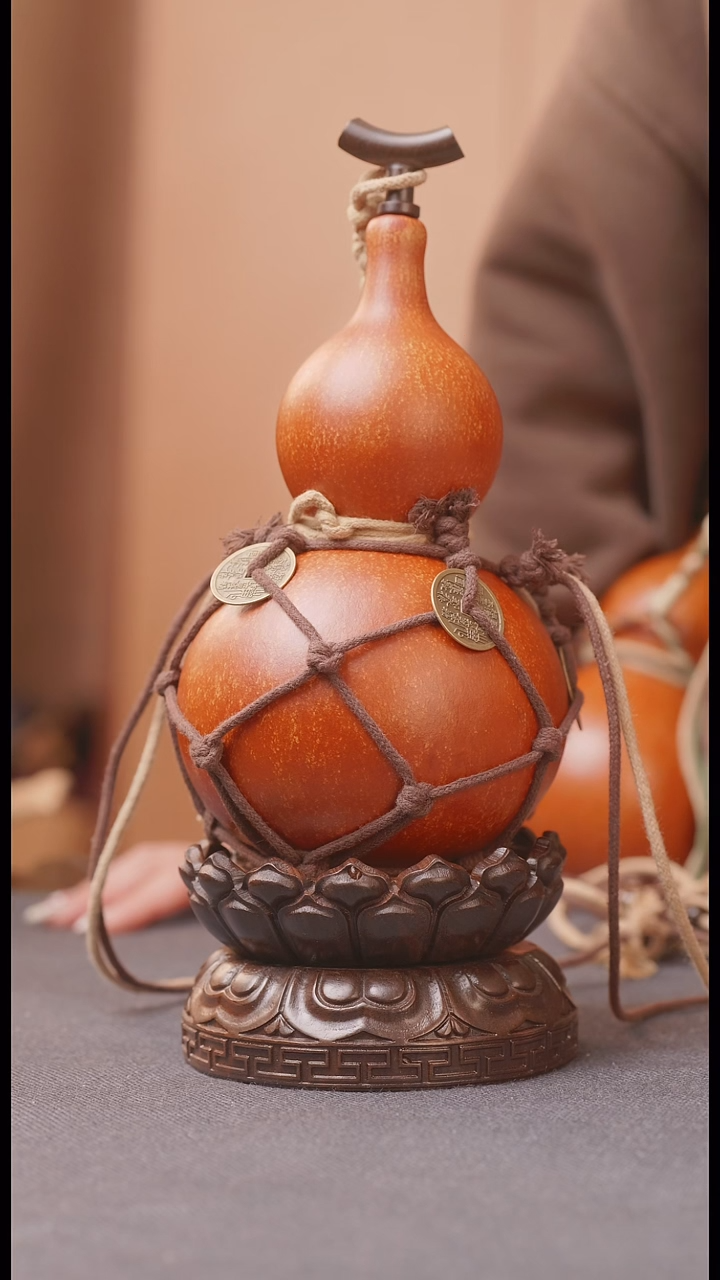 1167号链接精品大漆葫芦现货现发[一物一拍]不包含莲花底座600ml