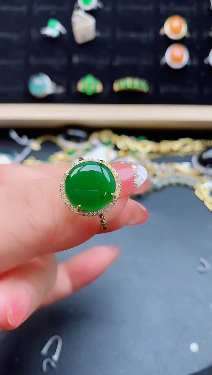 【闪购商品】翡翠戒指银S925镶嵌508501