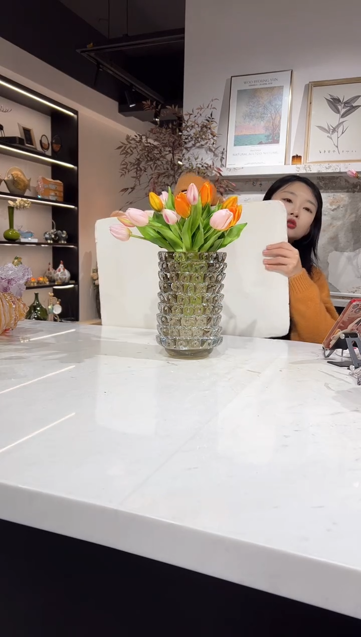 【闪购商品】琉璃冰川螺纹花瓶