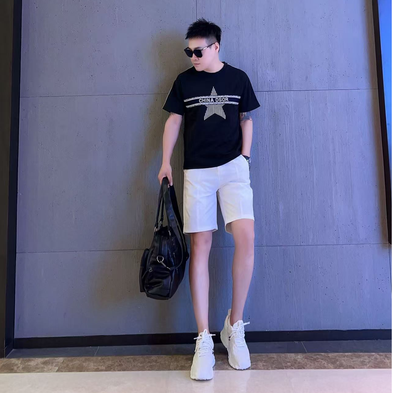 【青沐潮衣】夏季新款男士修身百搭时尚轻奢简约透气欧货潮流款短袖