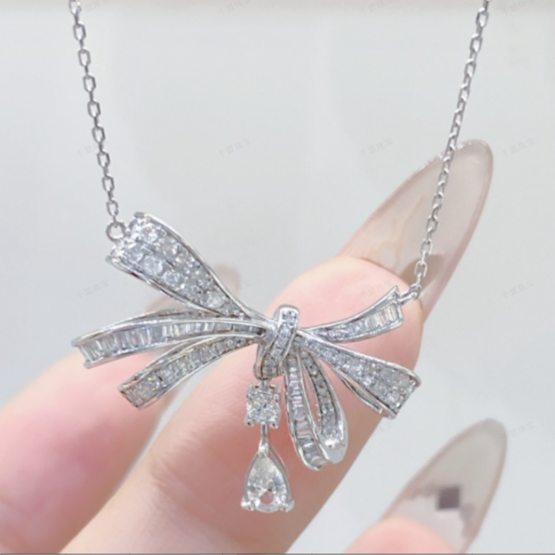 【梵璇珠宝】0769 重金 大蝴蝶结套链 ZSXL