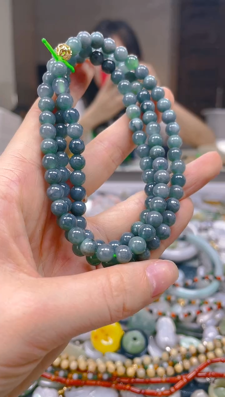 翡翠未镶嵌颈饰6MM/J/翡翠A货一图一物