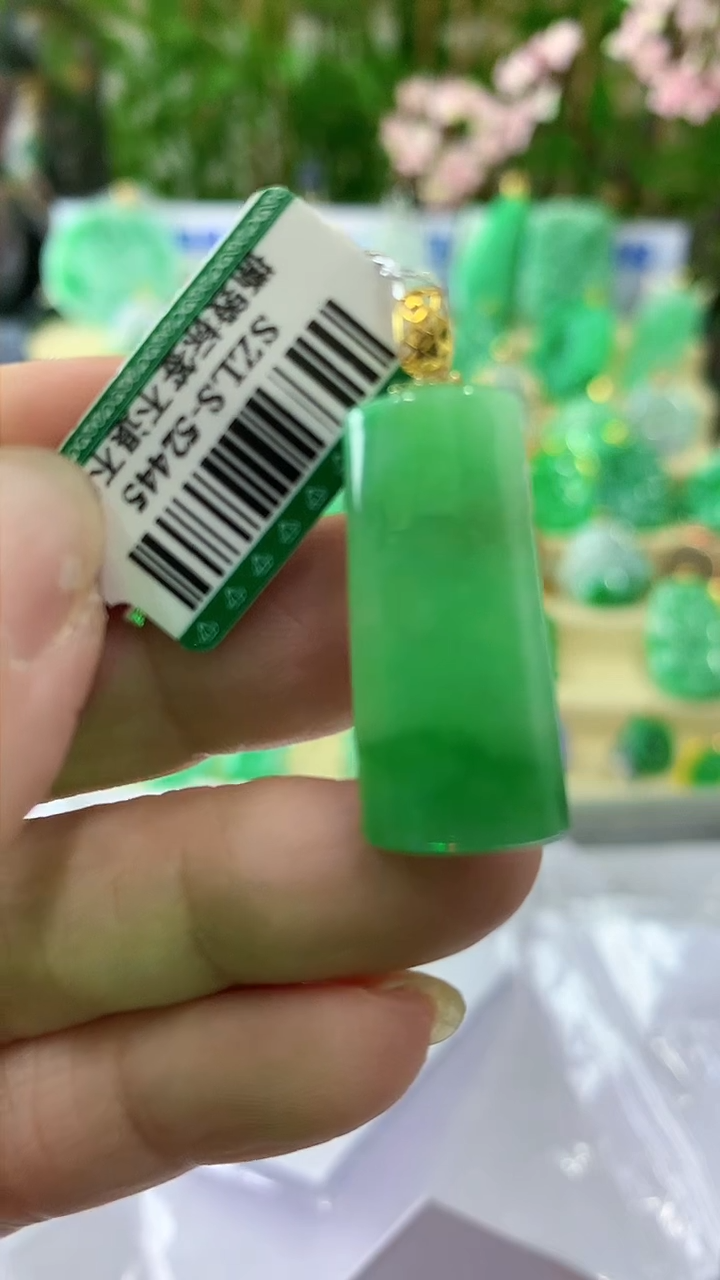 【闪购商品】翡翠颈饰18K金镶嵌挂件