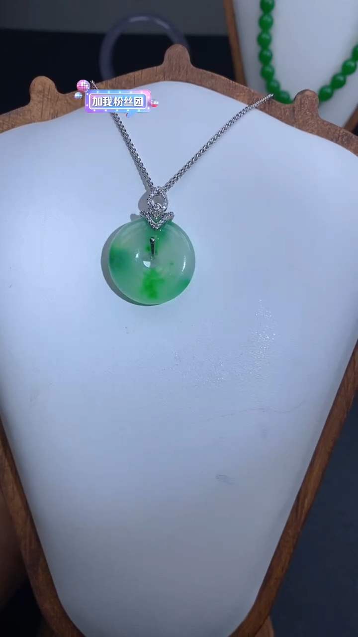 翡翠银S925镶嵌吊坠(赠链) 高端品质严选（一物一图）