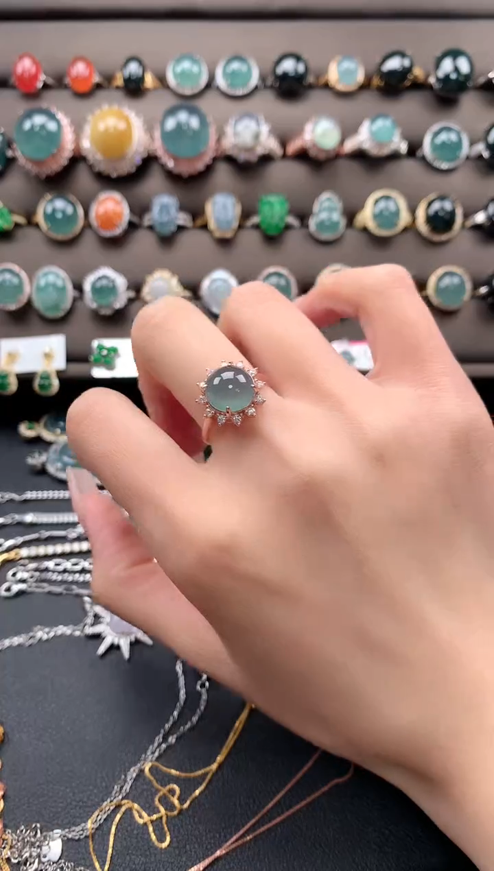 【闪购商品】翡翠戒指银S925镶嵌13131