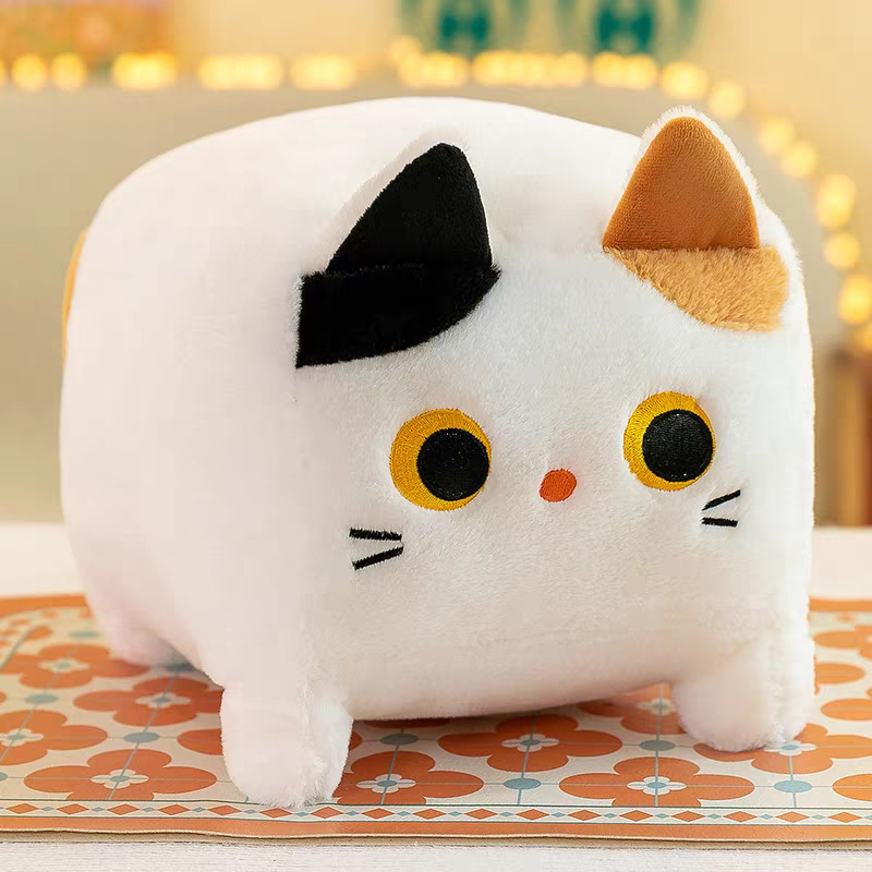创意方形卡通猫咪55CM抱枕沙发客厅靠枕床上装饰玩偶玩偶节日礼物