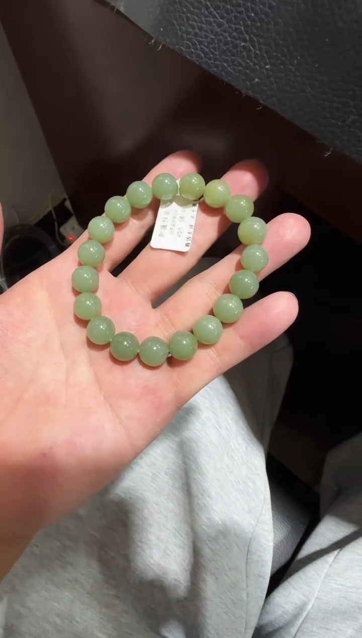 手串未镶嵌和田玉且末蓝卡10手串（产地直发）